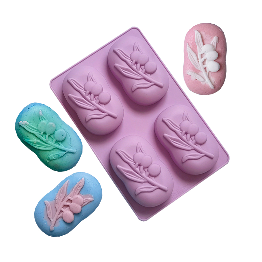 4 Cavities Oval Olive Tree Sil - Candle Supplies Store ulasan dan harga