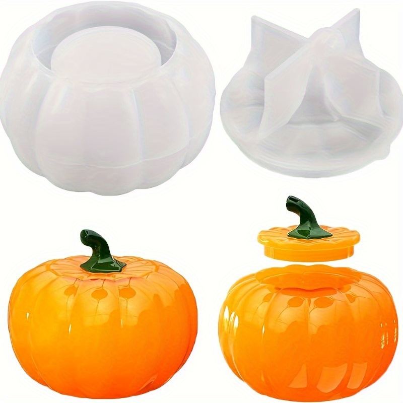 2pcs Pumpkin Jar Silicone Mold - Candle Holder Supplies ulasan dan harga