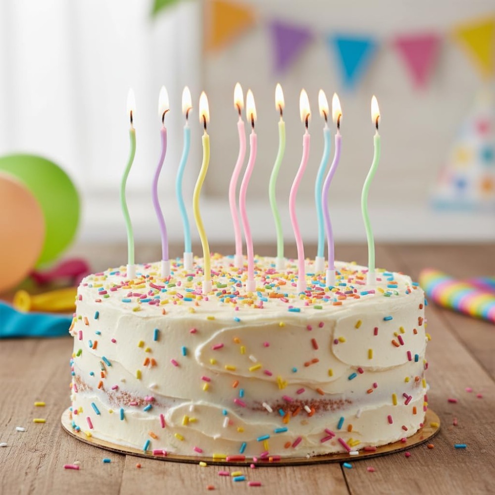 Rainbow Spiral Birthday Cake C - Candle Holder Supplies ulasan dan harga