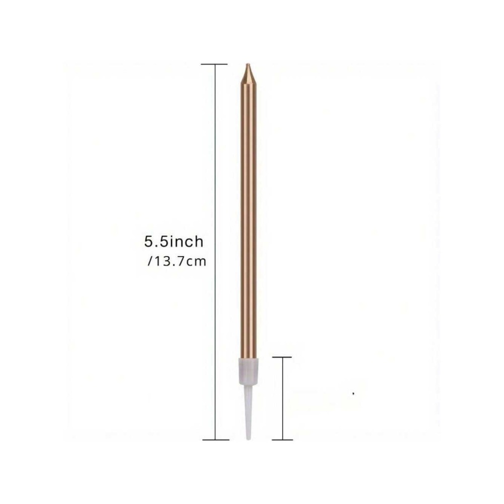24 Pieces Metallic Candle Long - Candle Holder Supplies ulasan dan harga