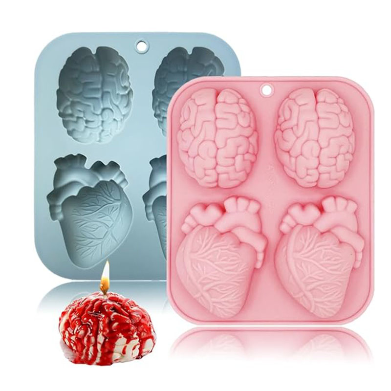 Human Brain And Heart Silicone - Candle Supplies Store ulasan dan harga