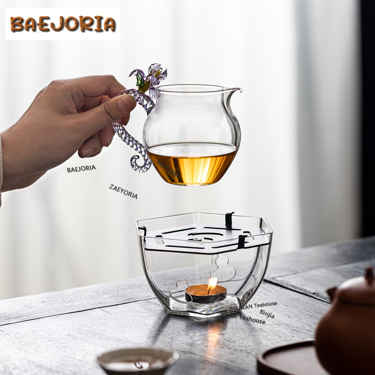 Hexagonal Gourd-shaped Glass T - Candle Holder Supplies ulasan dan harga