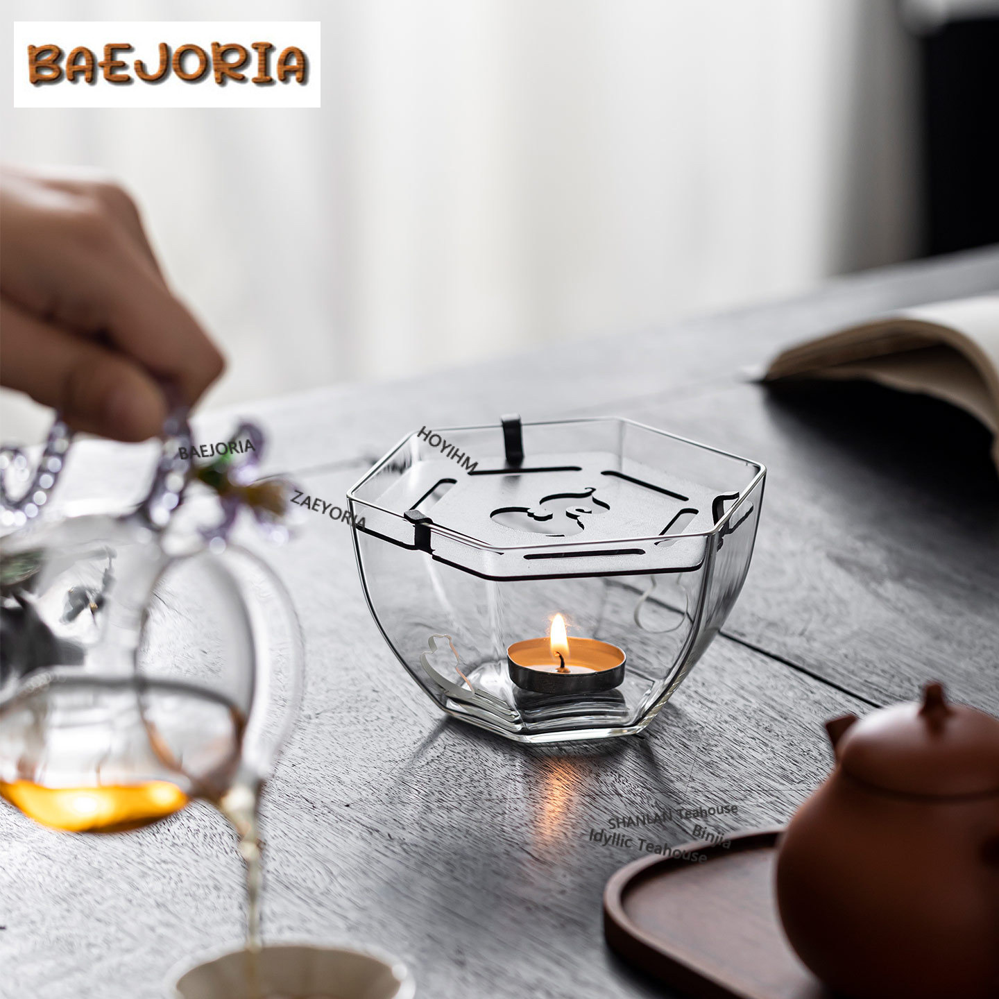 Hexagonal Gourd-shaped Glass T - Candle Holder Supplies ulasan dan harga