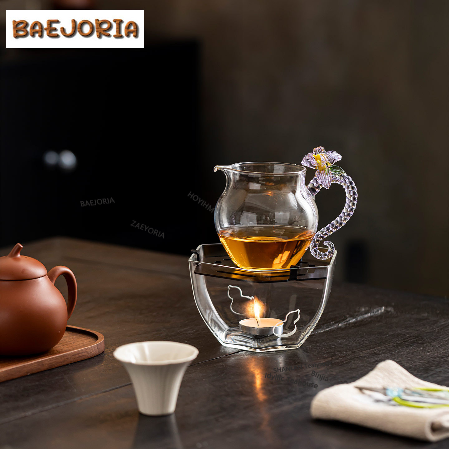 Hexagonal Gourd-shaped Glass T - Candle Holder Supplies ulasan dan harga