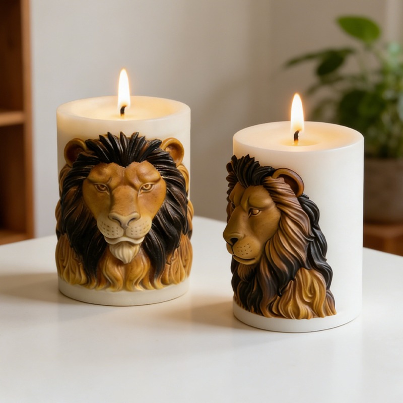 Animals Lion Candle Molds Sili - Candle Supplies Luxury ulasan dan harga