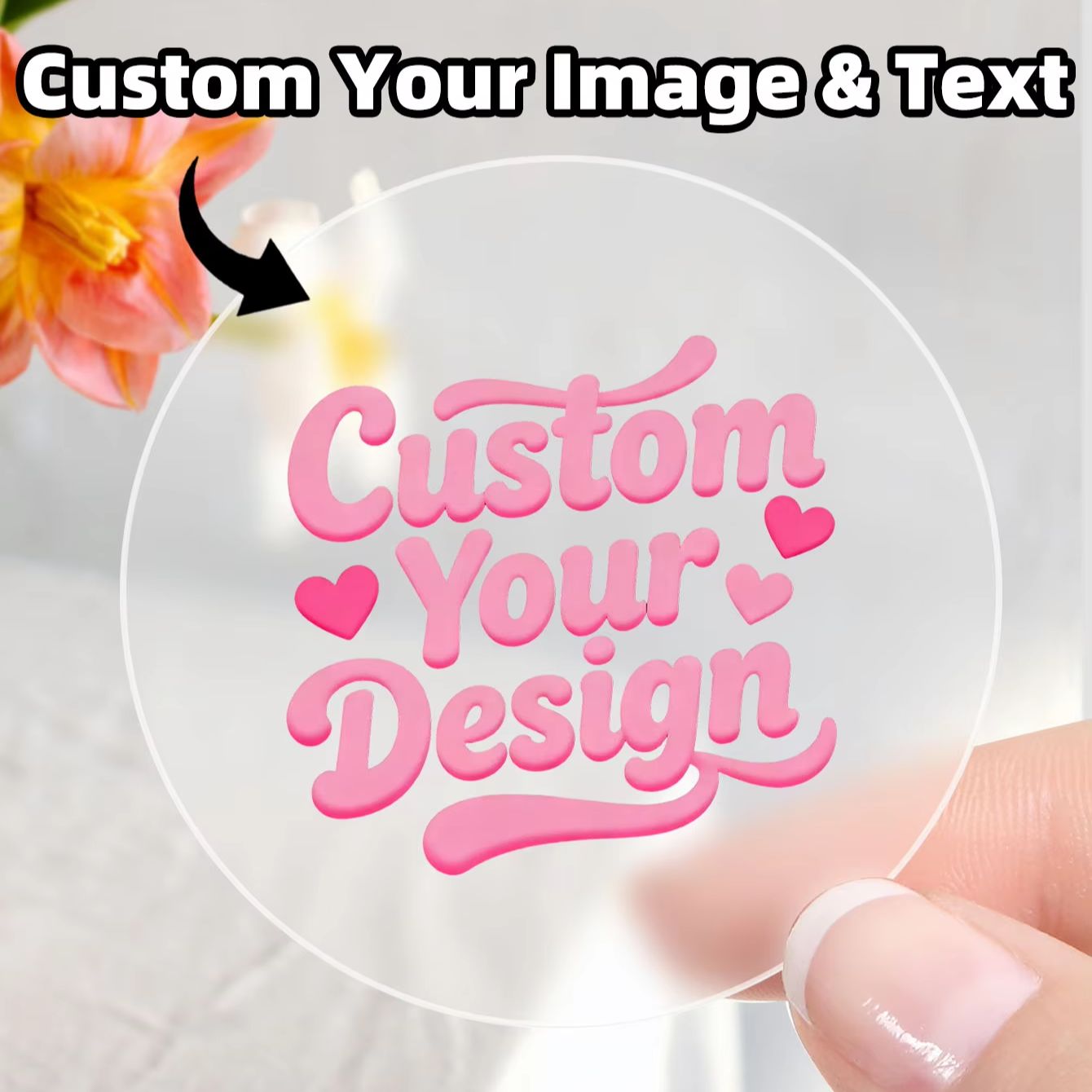 1-90PCS Custom Round Clear Sti - Candle Holder Supplies ulasan dan harga