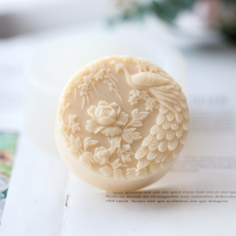 Peacock Flower Pattern Silicon - Candle Supplies Store ulasan dan harga