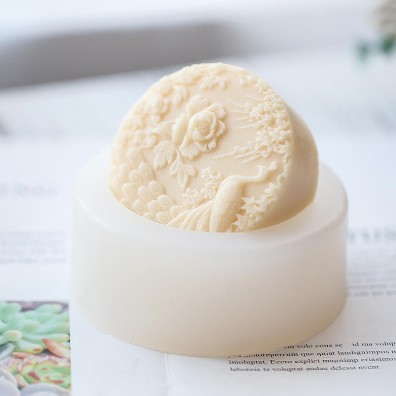 Peacock Flower Pattern Silicon - Candle Supplies Store ulasan dan harga