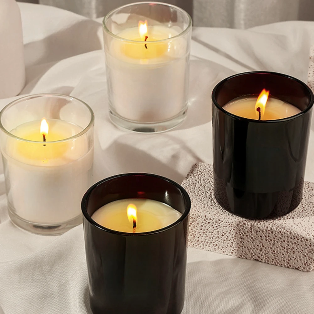 Luxury Glass Candle Jar Black  - Candle Supplies Luxury ulasan dan harga