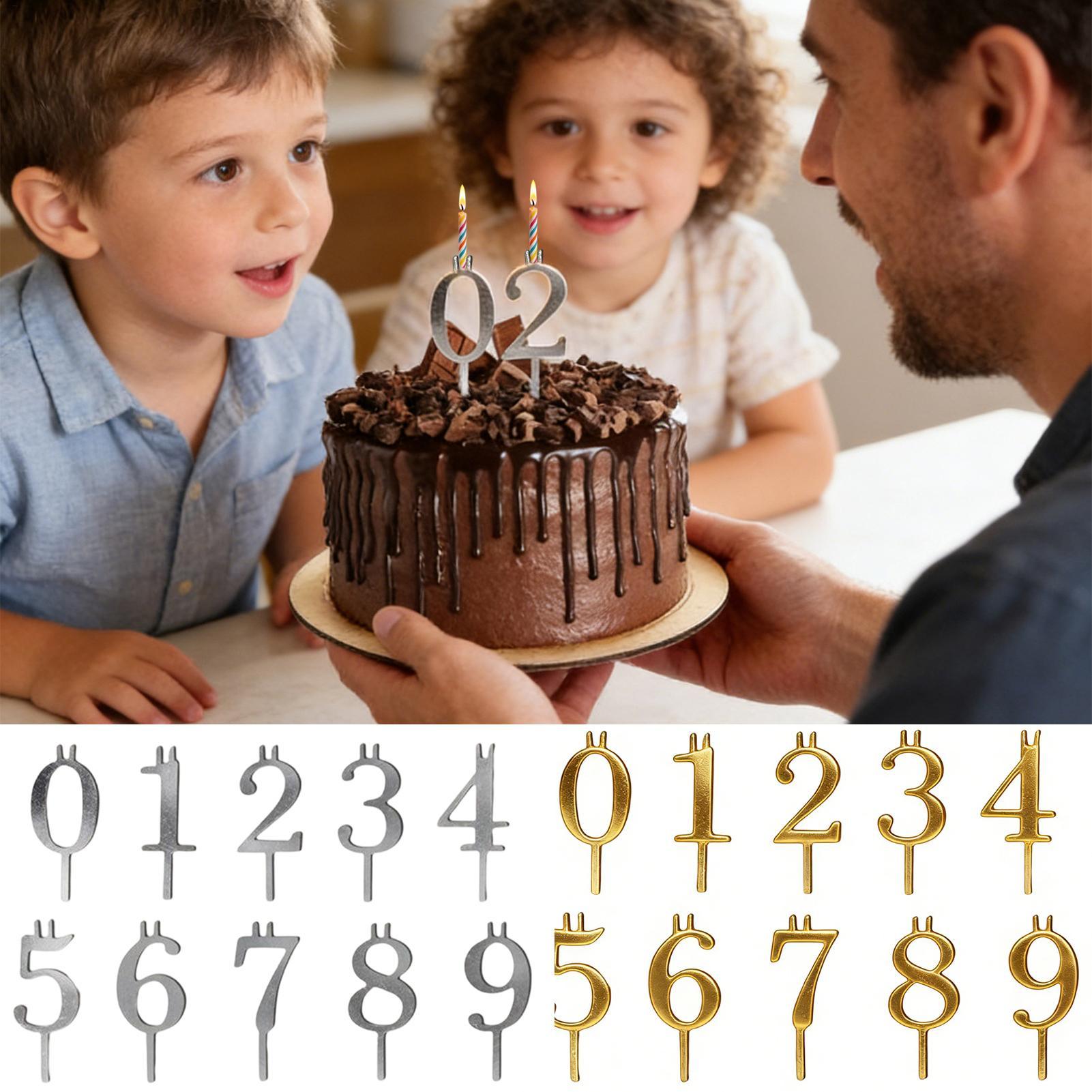 10pcs 0-9 Number Cake Toppers  - Candle Holder Supplies ulasan dan harga