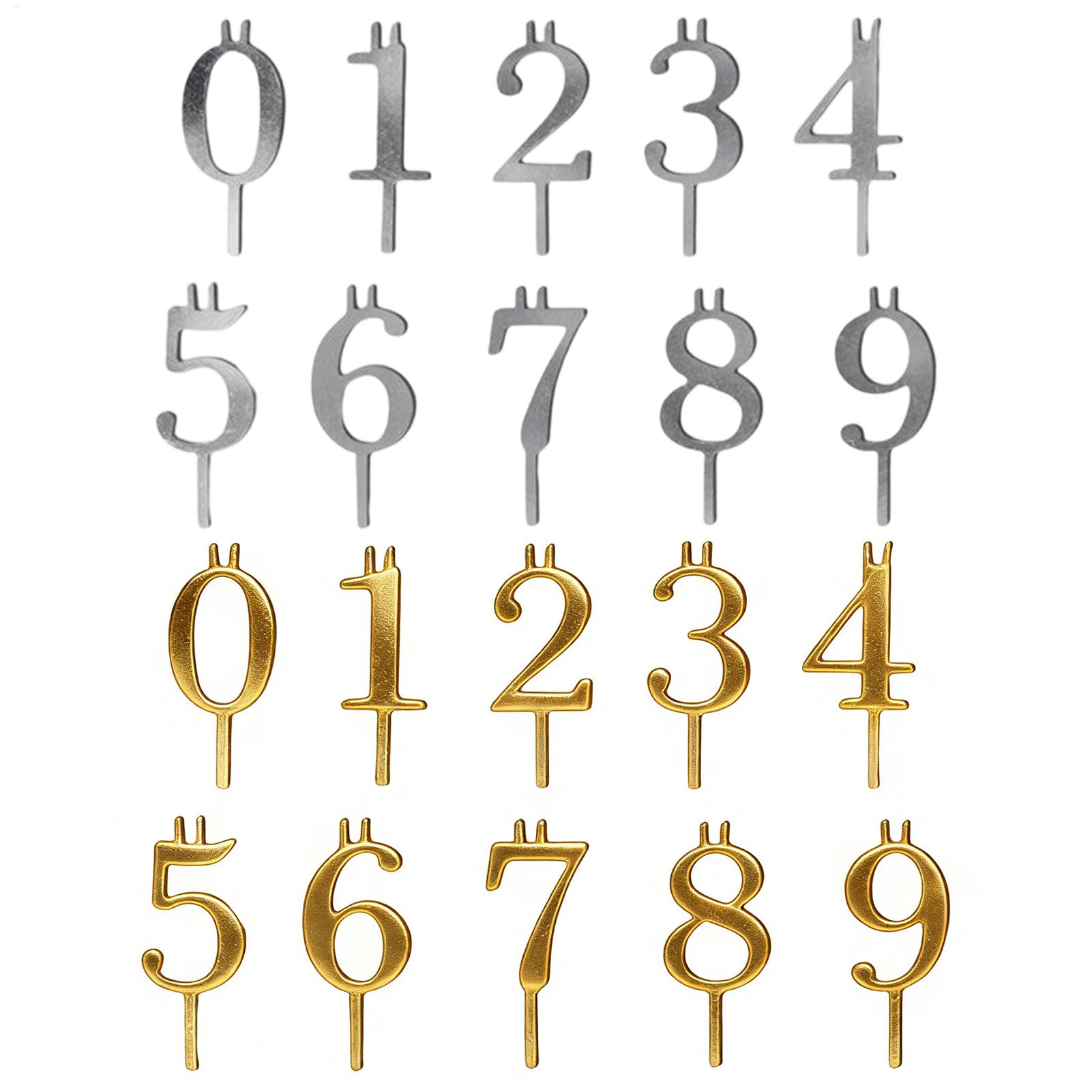10pcs 0-9 Number Cake Toppers  - Candle Holder Supplies ulasan dan harga