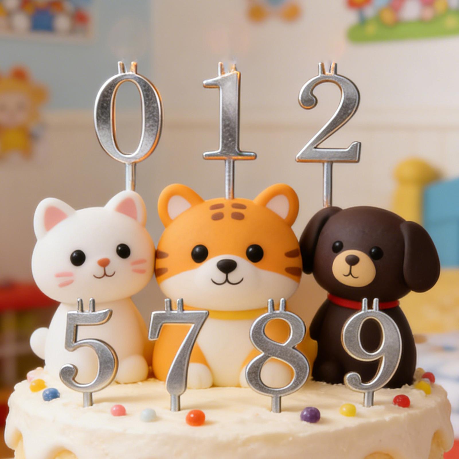 10pcs 0-9 Number Cake Toppers  - Candle Holder Supplies ulasan dan harga